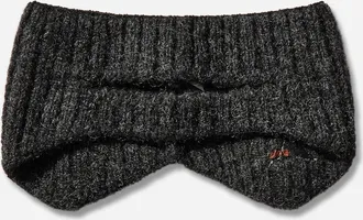 Roa Hawk Wool Knit Ear Warmer Graphite