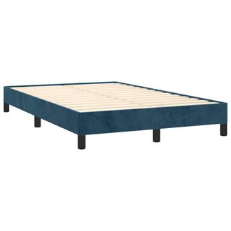 vidaXL Vidaxl - Estructura De Cama Sin Colch&oacute;n Terciopelo Azul Oscuro 120x190cm