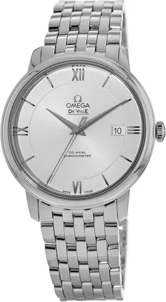 Omega De Ville Prestige Co-Axial 39.5mm Opaline-Silvery Dial Mens Watch 424.10.40.20.02.003