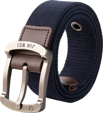 Generic Independent Trucks Belt Mens Adult Unisex Canvas Quick Release Buckle Outer Belt Mens Outdoor Training Belt 1 Pant (Dark Blue, S)