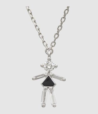 Little Ones Paris Collier Pendentif Fille Argent Jack Black 45cm