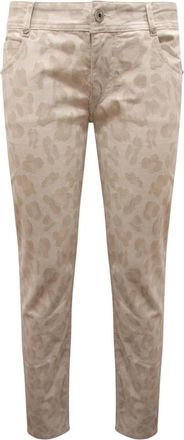 Blumarine Straight Jeans - Dames - Slim Fit Broeken - Beige - L - Broeken