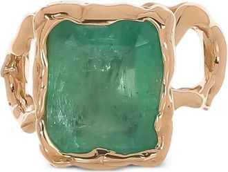 Lucifer Vir Honestus 18K rose gold Reticolo emerald ring - Pink