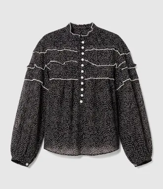 Isabel Marant Top Doane Black Ecru