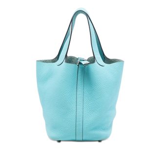 Herm&egrave;s Clemence Blue Picotin Lock 18