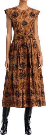 The Great. Tulsa Dress In Geo Bandana Print