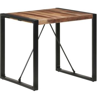 vidaXL Mesa De Comedor 80x80x75 Cm De Madera Maciza Con Acabado Sheesham