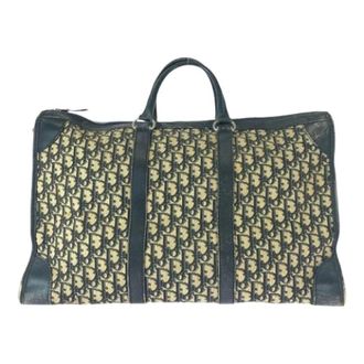 Dior Pre-owned Weekend Bags, unisex, Blue, Size: ONE SIZE Pre-owned Canvas Weekend Bag