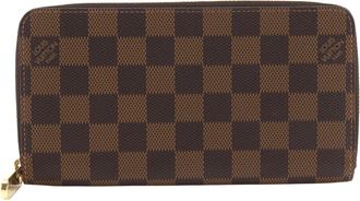 Louis Vuitton Brown Damier Canvas Long Wallet (Bi-Fold) (Pre-Owned)