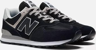New Balance Mens 574 Core Shoes In Black/white