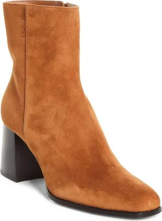 Jimmy Choo London Linne Block Heel Bootie (Nordstrom Exclusive) in Tan at Nordstrom, Size 38.5