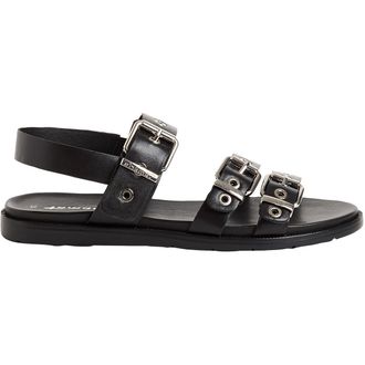 Tamaris Platte sandalen in leer