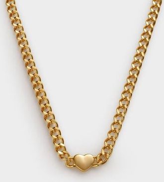 Katie Loxton Allure Waterproof Gold Heart Chain Necklace at Nordstrom