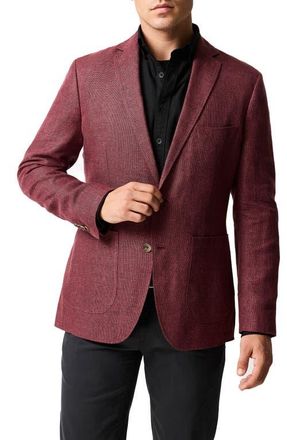 Rodd & Gunn The Cascades Slub Linen & Wool Sport Coat in Oxblood at Nordstrom, Size Xxx-Large
