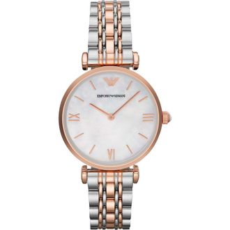 Emporio Armani AR1683 Gianni T-Bar Tweekleurig Dameshorloge