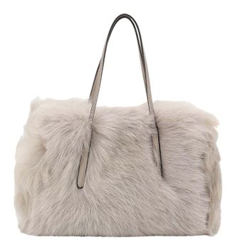 Abro Abro Leather Shearling LH Noelle Handbag Siena Beige