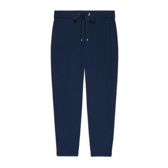 Fiorella Rubino Broeken, Dames, Blauw, S, Polyester, Joggingbroek van stretchstof met trekkoord