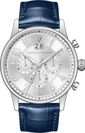 Christian Van Sant Mens Heritage Silver Dial Watch