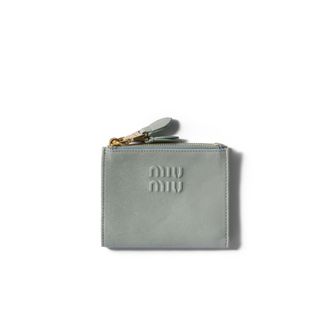 Miu Miu Small Nappa Leather Wallet, Woman, Powder Blue