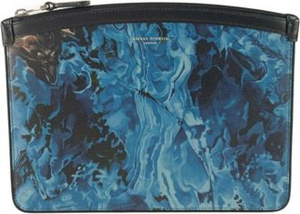 Dunhill Leather Clutch Bag Pouch (Pre-Owned)