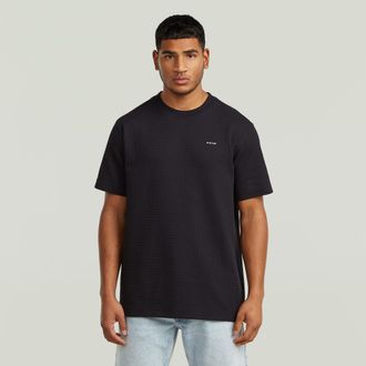 G-Star True Regular Structured T-Shirt - Zwart - Heren