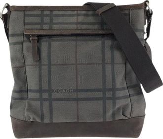 Coach Pre-owned Camden Tattasoul Borsa a spalla in tela e camoscio - - Pre-owned - Donna - Grigio - ONE SIZE