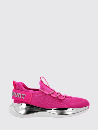 Plein Sport Runner Low-Top Sneakers in Viscose Jersey with Serrated Sole