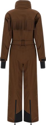 Moncler Fringed Technical Polyamide Ski Suit - Brown