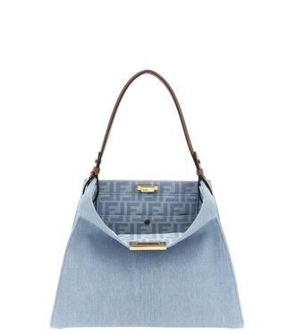Fendi Light Blue Way Medium Shoulder Bag