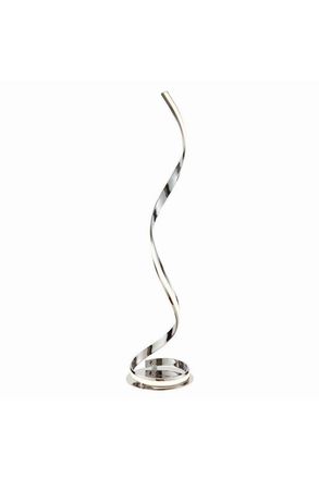 Netlighting Aria Integrated LED Floor Lamp Chrome Effect Plate & White Acrylic 1 Light IP20 in Grey