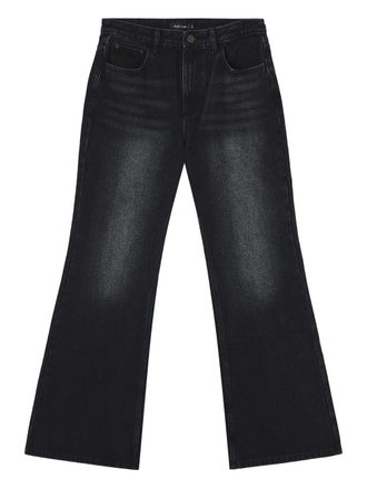 Tout à Coup logo-patch jeans - women - Polyester/Cotton - 25 - Black