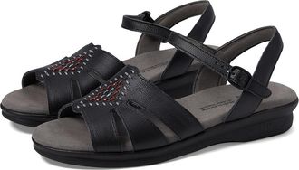 SAS Huarache Comfort Sandal Womens Shoes Black : 7.5 N - Narrow (AA), Leather