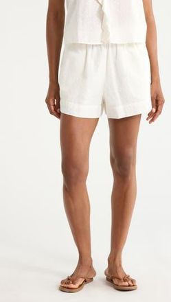 Melrose and Market Cotton Eyelet Shorts in Ivory Egret at Nordstrom Rack, Size Xx-Large