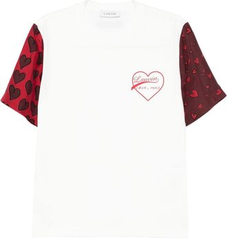 Lanvin Short-Sleeve Cotton-Silk Blend Top