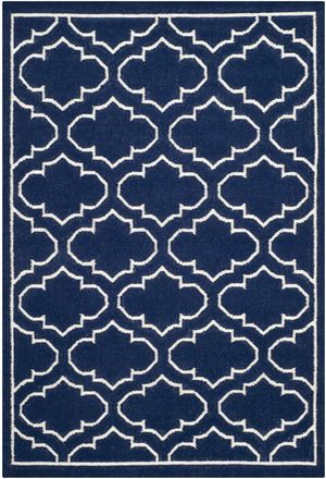 Safavieh Alfombra seda de pl&aacute;tano blu scuro/neutrale 122 x 183 cm