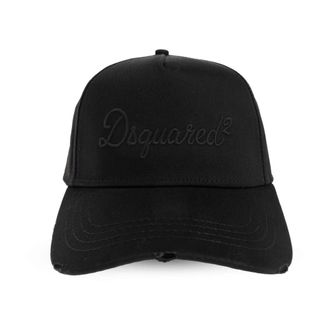 Dsquared2 Cap met Klep - Heren - Petten - Zwart - ONE Size - Katoen - Accessoires