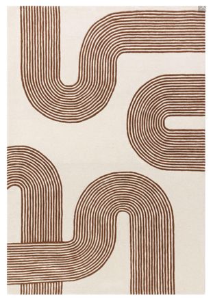 Novatrend Alfombra moderna tufted a mano en lana roja 120x170 cm