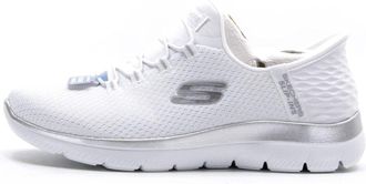 Skechers Womens Summits Diamond Dream Sneaker, White Silver, 7 UK