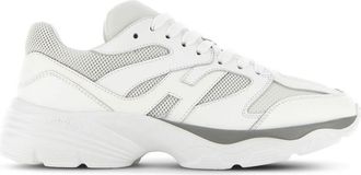 Hogan panelled low-top sneakers - women - Leather - 37.5 - White