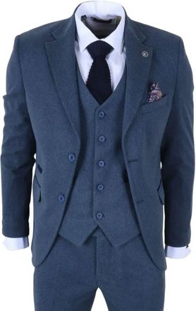 TruClothing IM40 3 Piece Suit Wool Blend Tweed 1920s Gatsby
