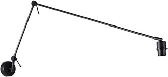 QAZQA Modern Wall Light Black Adjustable - Blitz