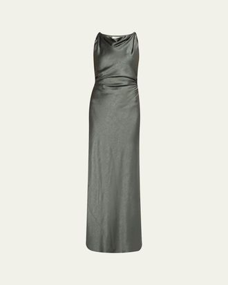 Vince Twist Satin Maxi Dress