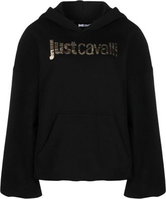 Just Cavalli Zwarte Sweaters - ***cv - Dames - Hoodies - Zwart - L - Hoodies & sweatvesten