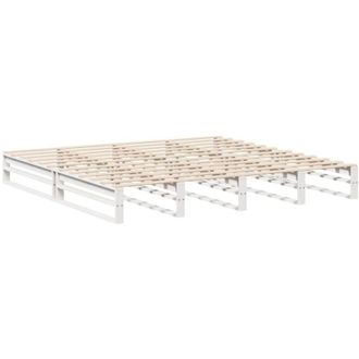 vidaXL Vidaxl - Estructura De Cama Sin Colch&oacute;n Madera Maciza Blanca 200x200 Cm