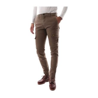 Lyle & Scott Heren, Broeken, Bruin, Maat: W32 Leer