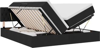 vidaXL Cama Con Almacenamiento Negro 180 X 200 Cm Cuero Sint&eacute;tico Vidaxl