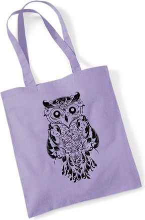 Bang Tidy Clothing Tote Bags For Women Ornate Owl Printed Cotton Shopper Bag Gifts LAVDR