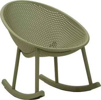Mauro Ferretti Silla Mecedora Ibiza Verde Cm 66x88x80 (altura Del Asiento Cm 38)