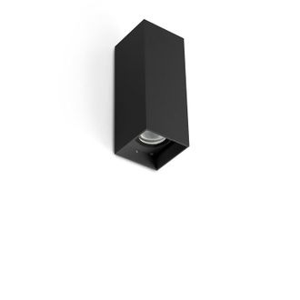 Faro Barcelona Kov 2l Aplique Cuadrado Negro 3000k 34&deg;/14&deg;