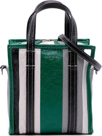 Balenciaga Pre-owned Tote Bags, female, Multicolor, Size: ONE SIZE Pre-owned Striped Leather Tote